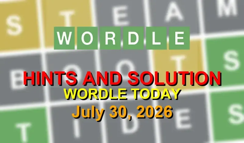 Today's Wordle #1867 Solution - July 30, 2026