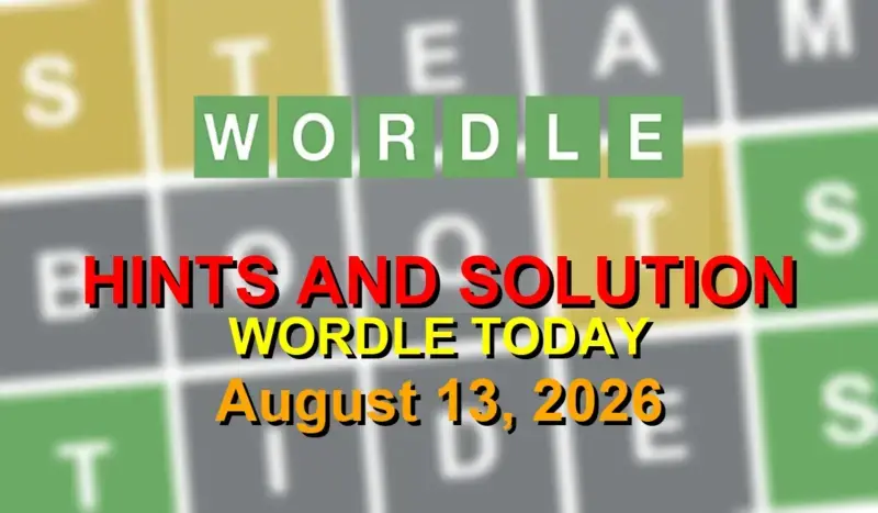 Today's Wordle #1881 Solution - August 13, 2026