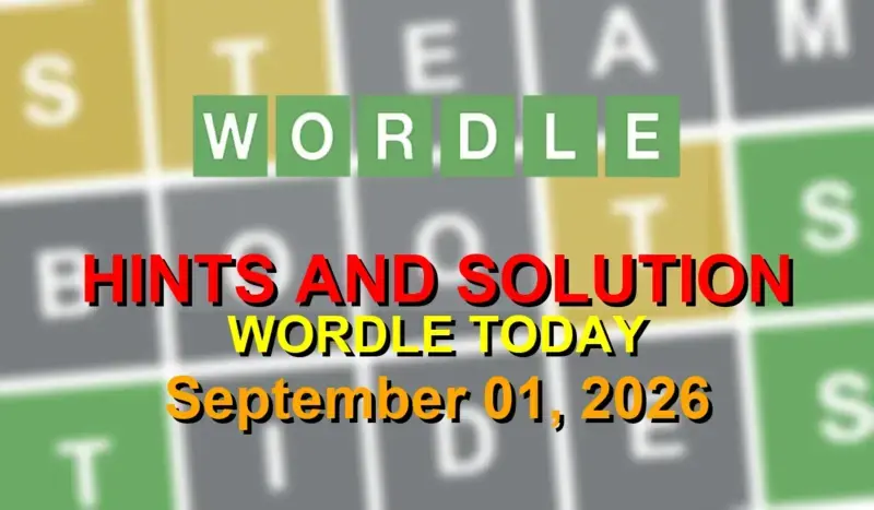 Today's Wordle #1900 Solution - September 1, 2026